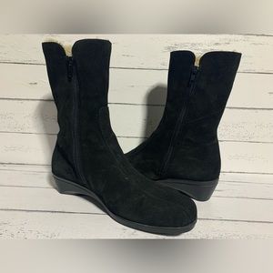 La Canadienne Women’s Size 7 Black Suede Winter Boots Made in Canada